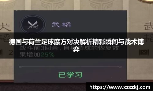 德国与荷兰足球魔方对决解析精彩瞬间与战术博弈